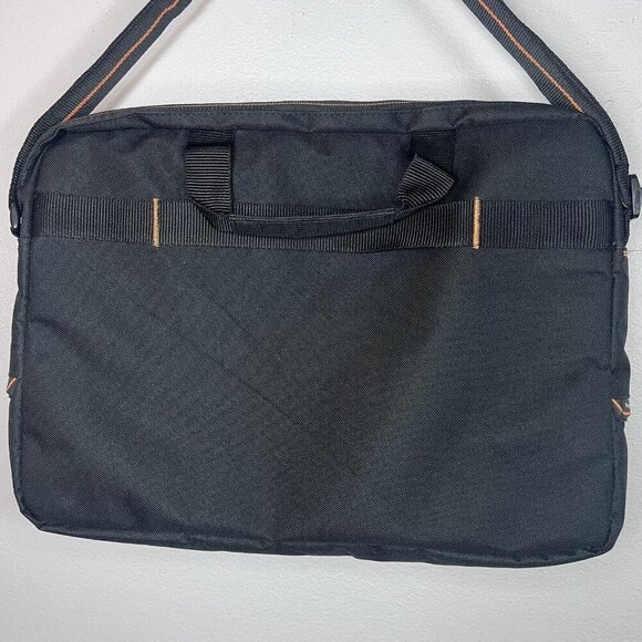 Solo Black Padded Laptop Computer Carrying Case Bag Tote Zippered Pockets - Picture 5 of 14